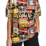 Oversized | Loose Fit | Relaxed Fit | Wide Fit Half Sleeves 100% Cotton Round Neck Printed T-Shirt for Womens/Girls